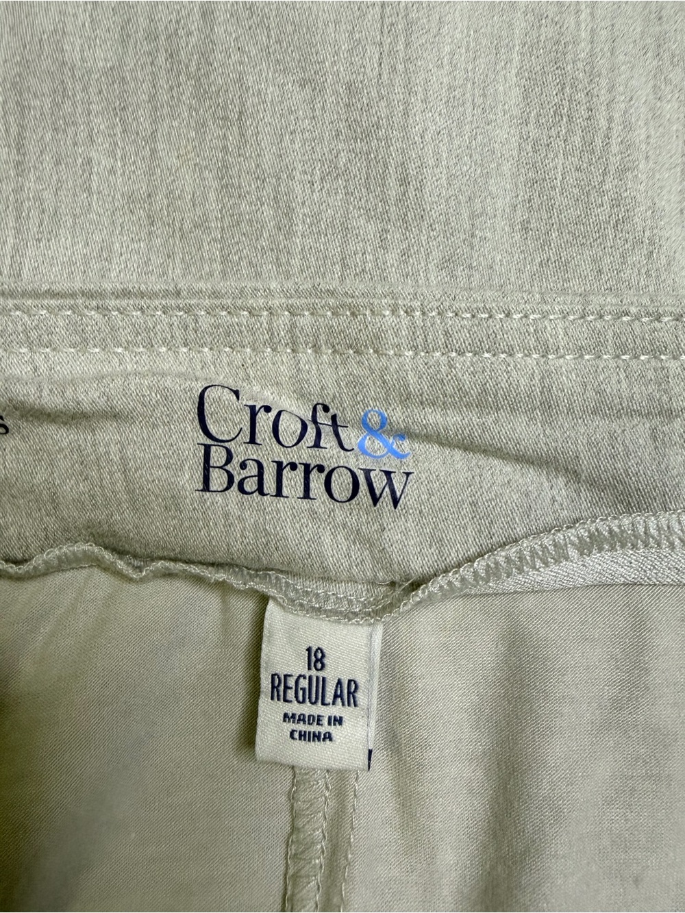 Women’s Croft&Barrow The Effortless Stretch Gray Skort Front Pockets Size 18 - Picture 3 of 7